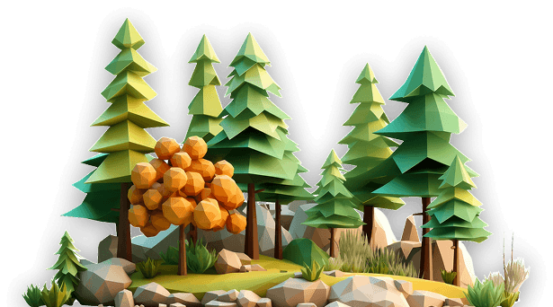 Forest landscape illustration